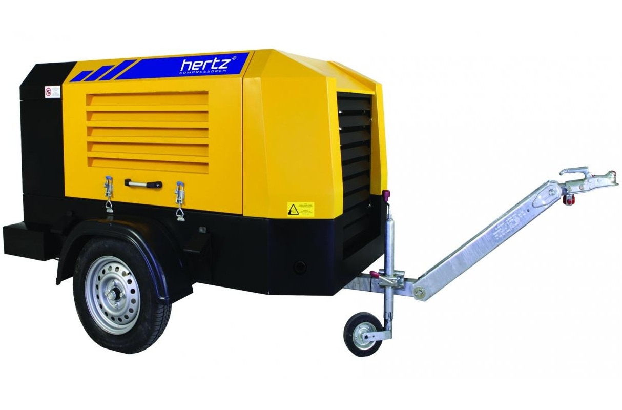 Дизельный компрессор Hertz HPA 100 7 на шасси