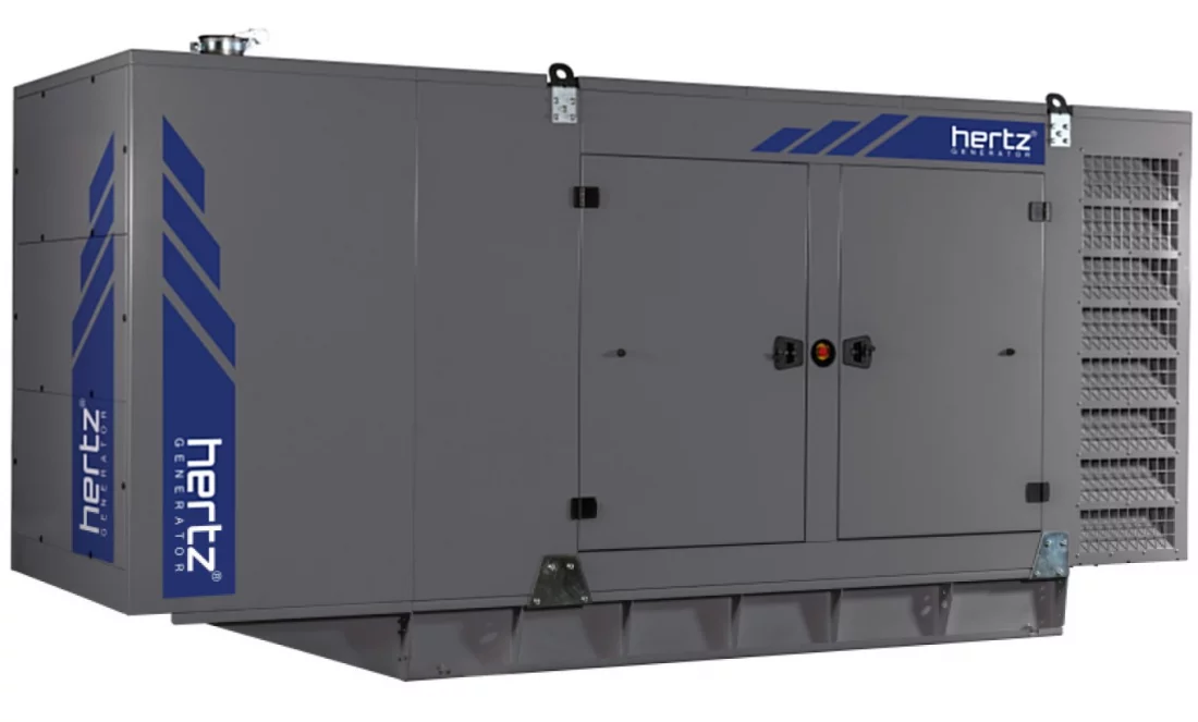 Дизельный генератор Hertz HG 500 DL в кожухе