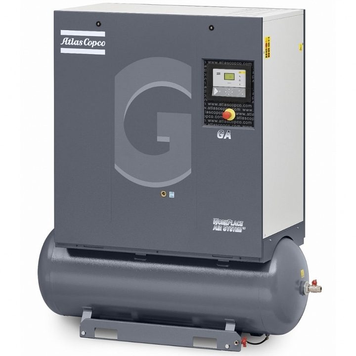 Винтовой компрессор Atlas Copco GA 11 13 с ресивером