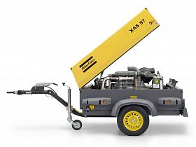 Дизельный компрессор Atlas Copco XAS 97 DD на шасси — фото 6